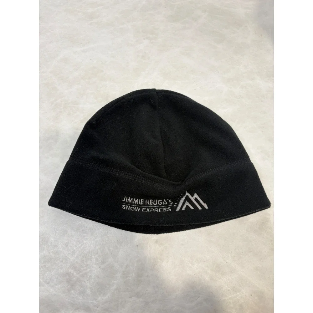 Turtle Fur Vintage Jimmie Heuga Snow‎ Express Fleece Beanie Hat Black USA Made